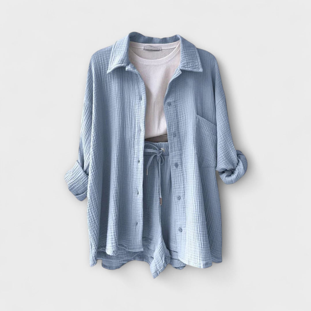 Women's Top &amp; Bottom Set with Lightweight Comfort for Summer