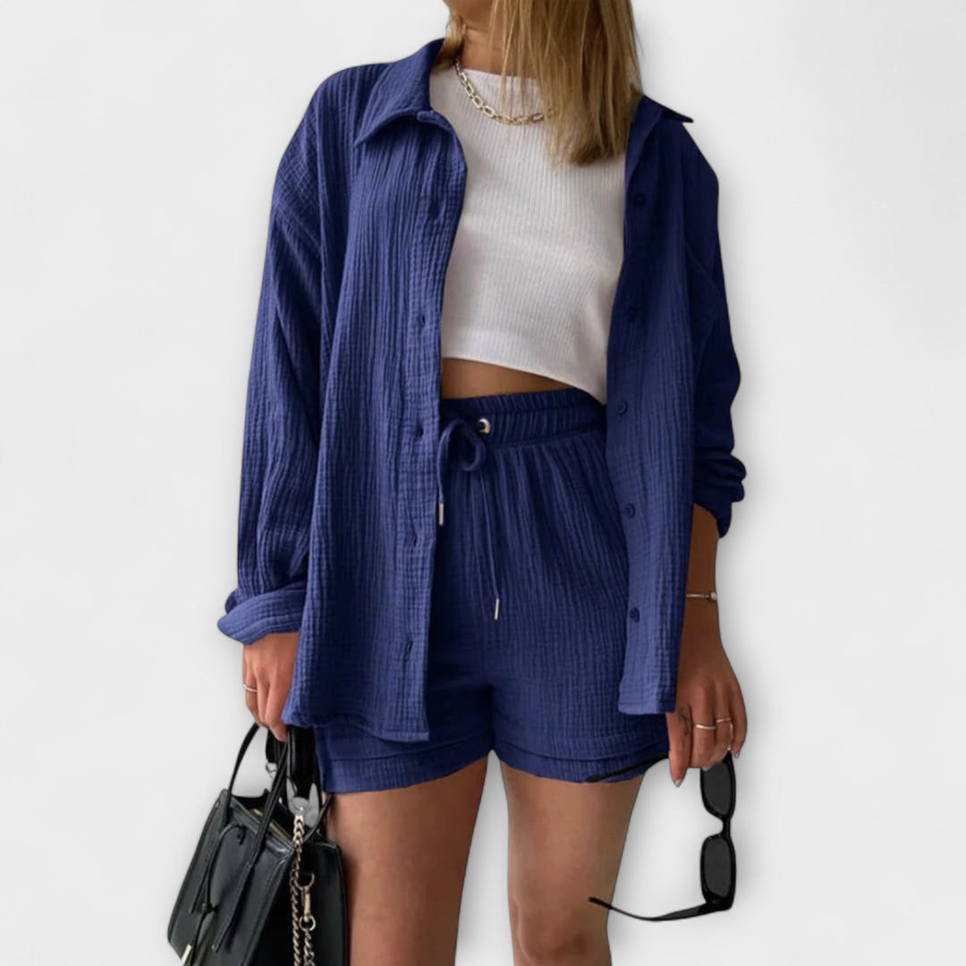 Women's Top &amp; Bottom Set with Lightweight Comfort for Summer