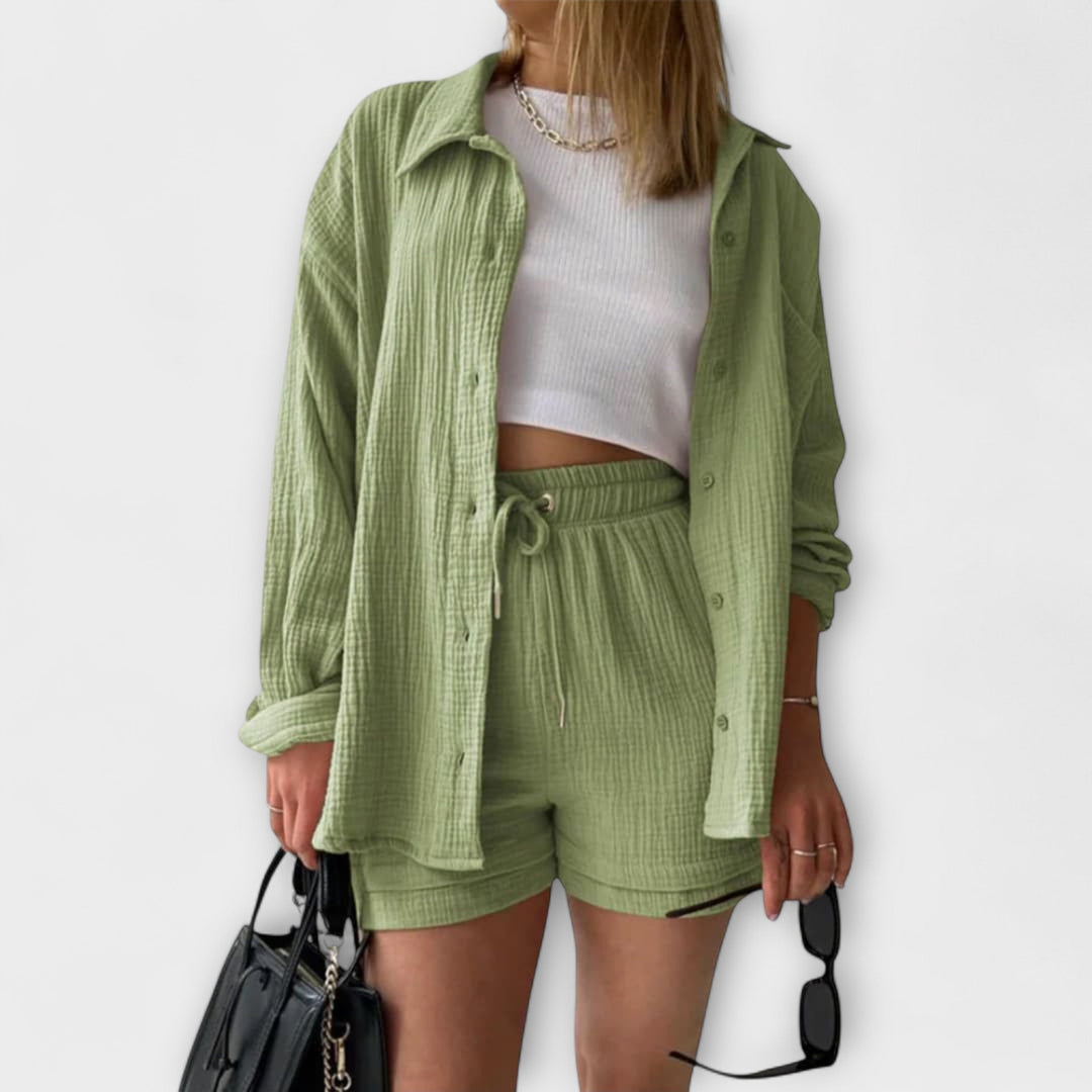 Women's Top &amp; Bottom Set with Lightweight Comfort for Summer