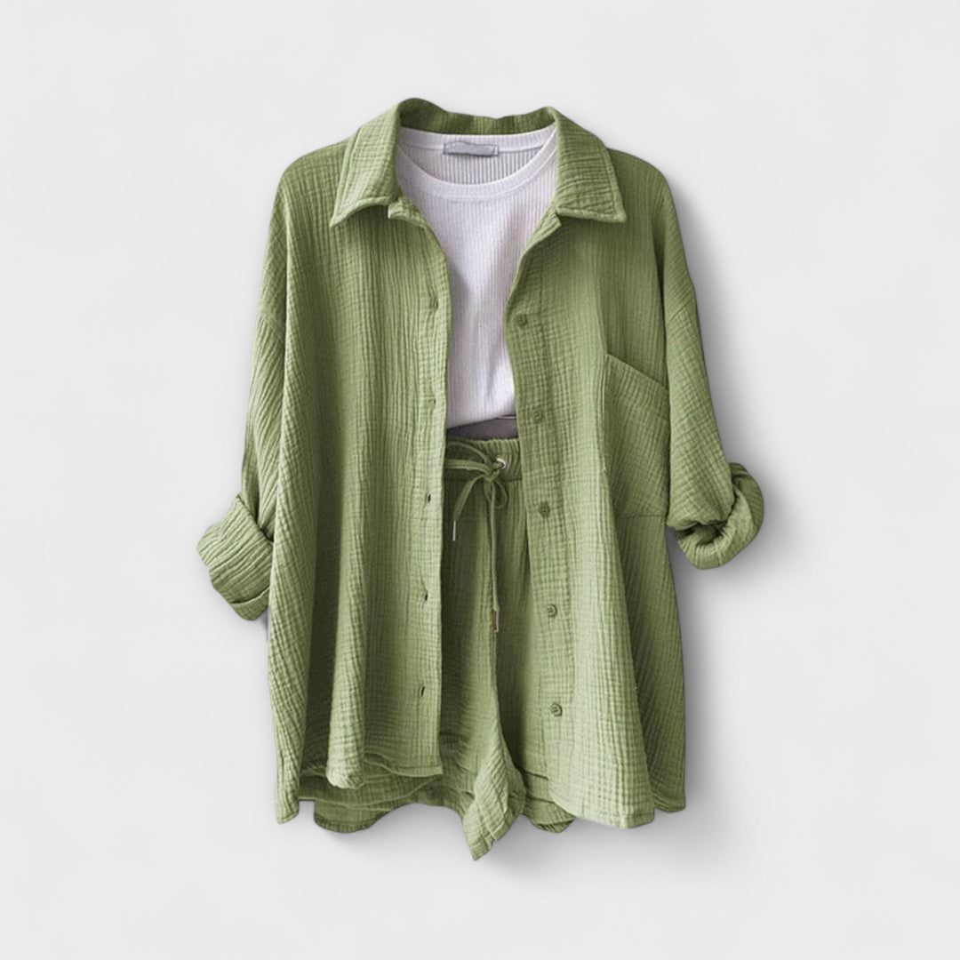 Women's Top &amp; Bottom Set with Lightweight Comfort for Summer