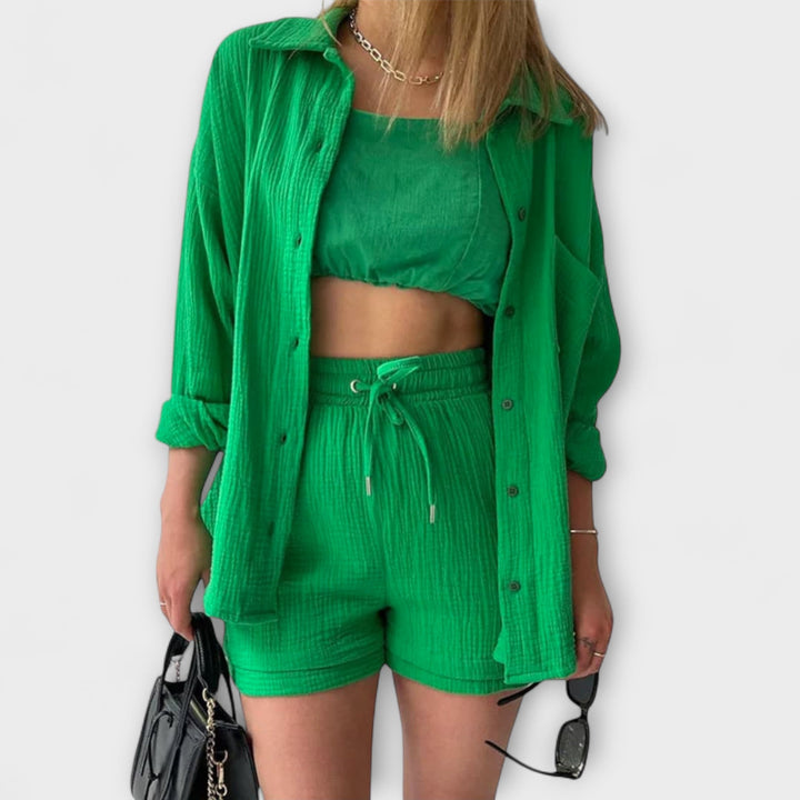 Women's Top &amp; Bottom Set with Lightweight Comfort for Summer