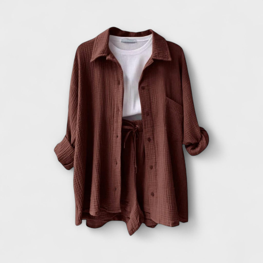 Women's Top &amp; Bottom Set with Lightweight Comfort for Summer
