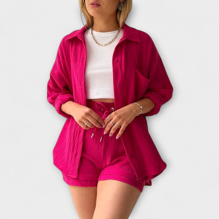 Women's Top &amp; Bottom Set with Lightweight Comfort for Summer