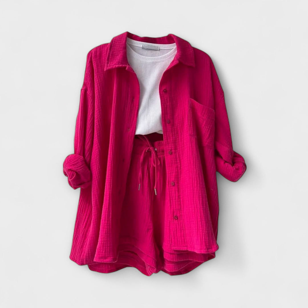 Women's Top &amp; Bottom Set with Lightweight Comfort for Summer
