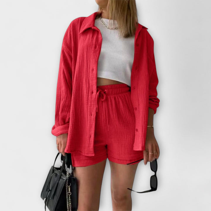 Women's Top &amp; Bottom Set with Lightweight Comfort for Summer
