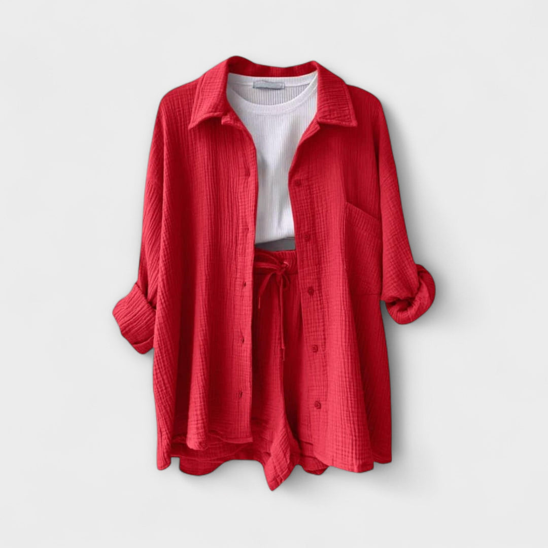 Women's Top &amp; Bottom Set with Lightweight Comfort for Summer