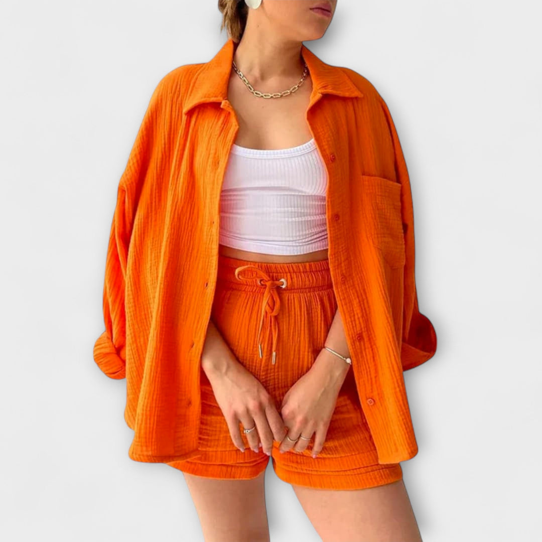 Women's Top &amp; Bottom Set with Lightweight Comfort for Summer