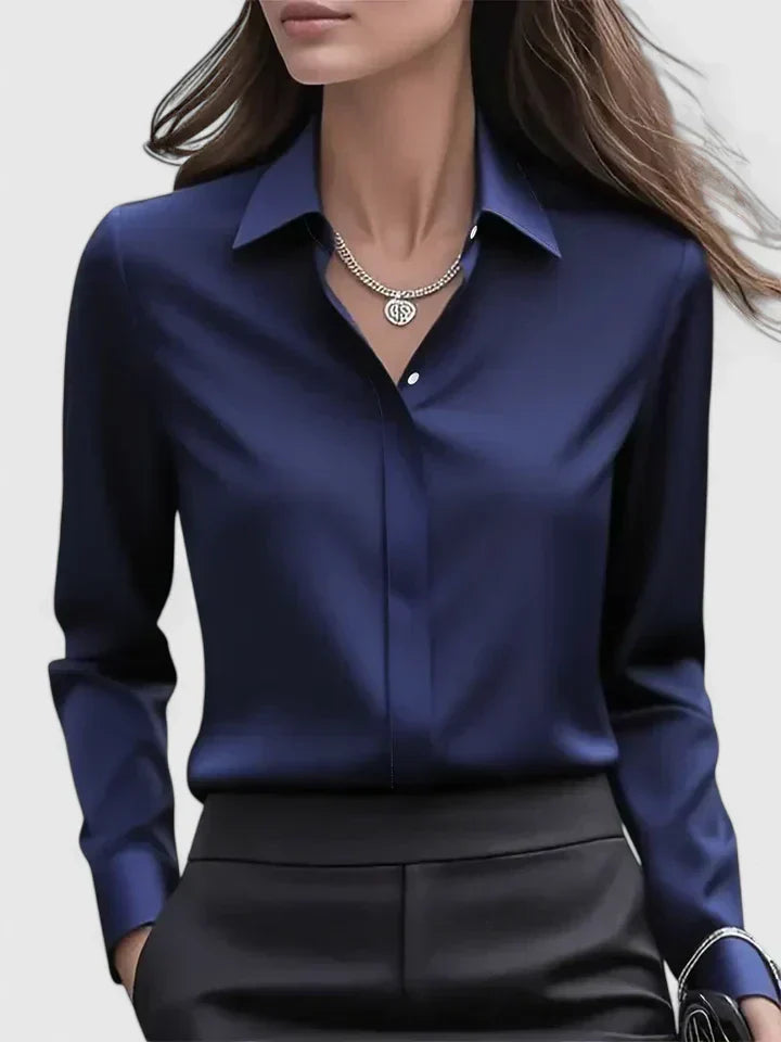 Women's Top with Hidden Button Closure for Everyday Wear