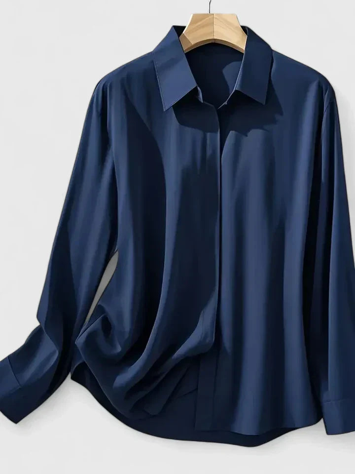 Women's Top with Hidden Button Closure for Everyday Wear