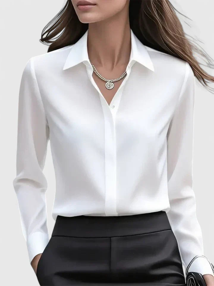 Women's Top with Hidden Button Closure for Everyday Wear