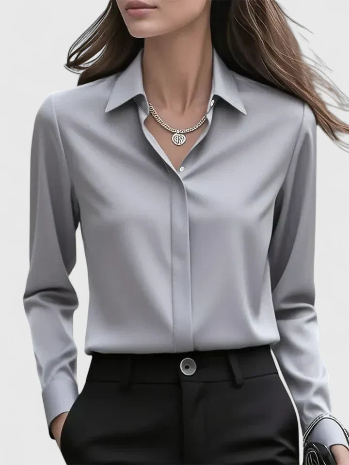 Women's Top with Hidden Button Closure for Everyday Wear