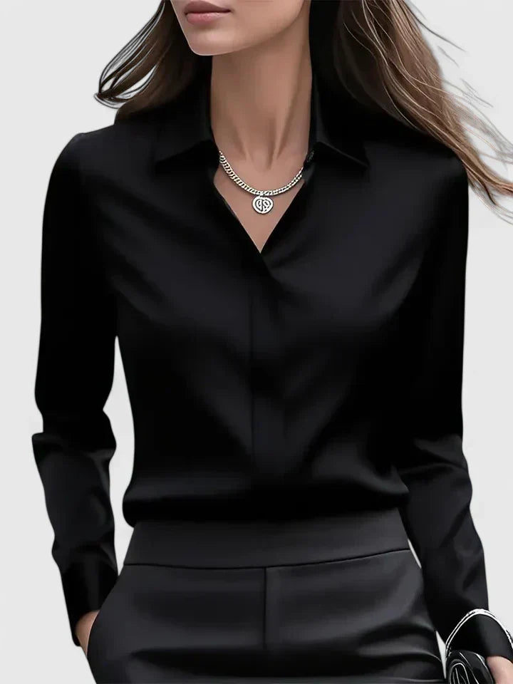 Women's Top with Hidden Button Closure for Everyday Wear
