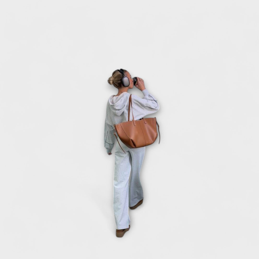 Women's Tote Bag with Secure Closure for Office Tasks
