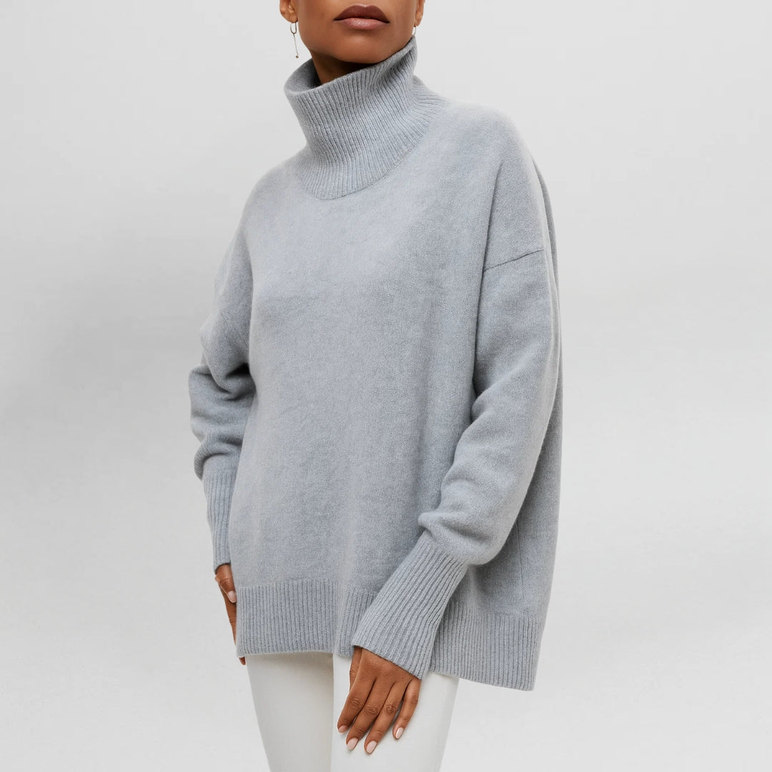 Women's Turtleneck Jumper with Cosy Knit for Casual