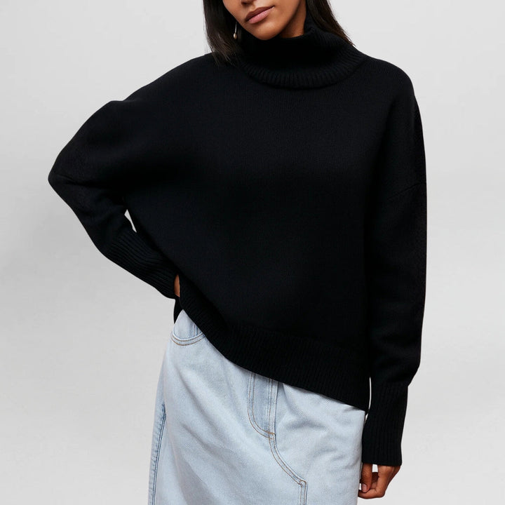 Women's Turtleneck Jumper with Cosy Knit for Casual