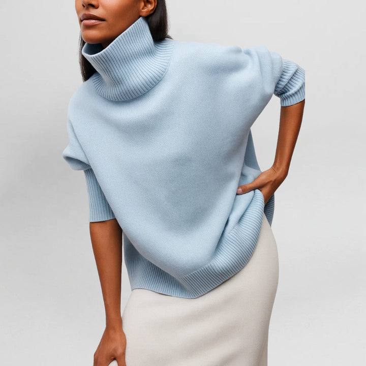Women's Turtleneck Jumper with Cosy Knit for Casual