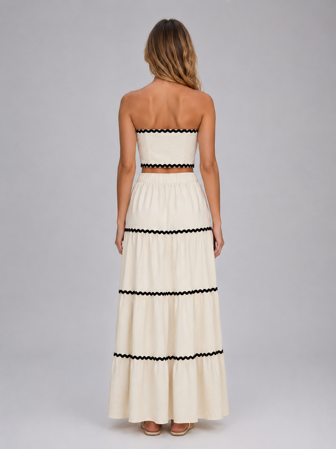 Women’s Two-Piece Co-Ord Set with Ric-Rac Trim