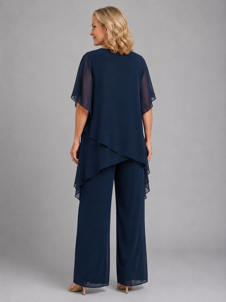 Women’s Two-Piece Set with Flowing Top