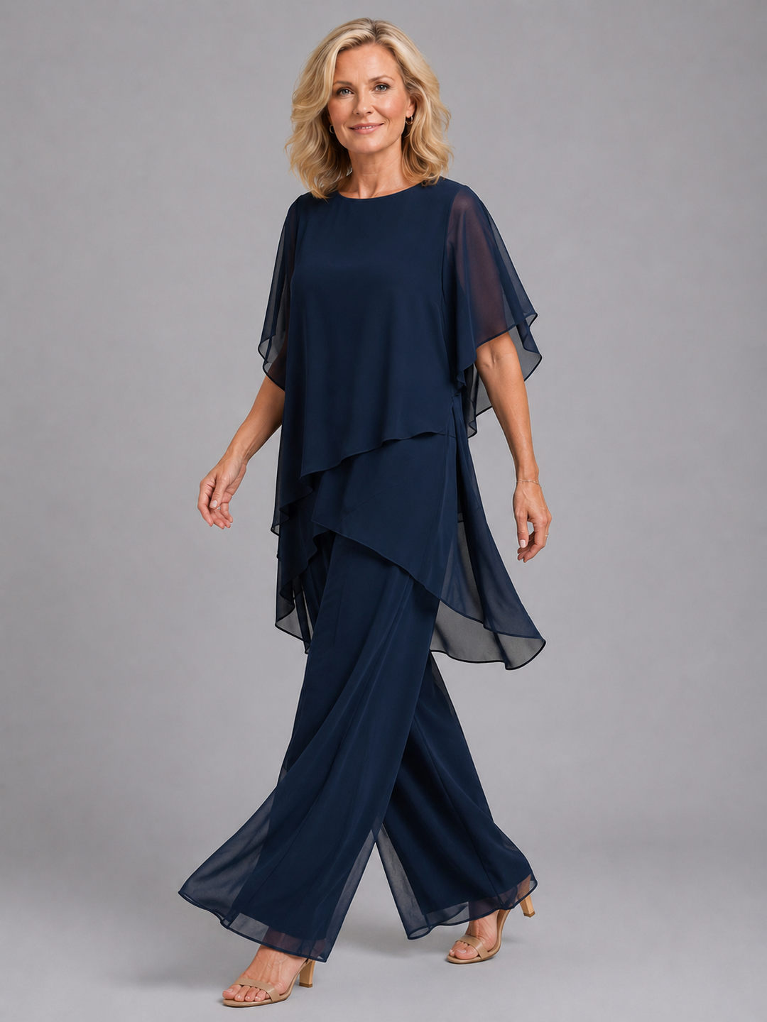 Women’s Two-Piece Set with Flowing Top