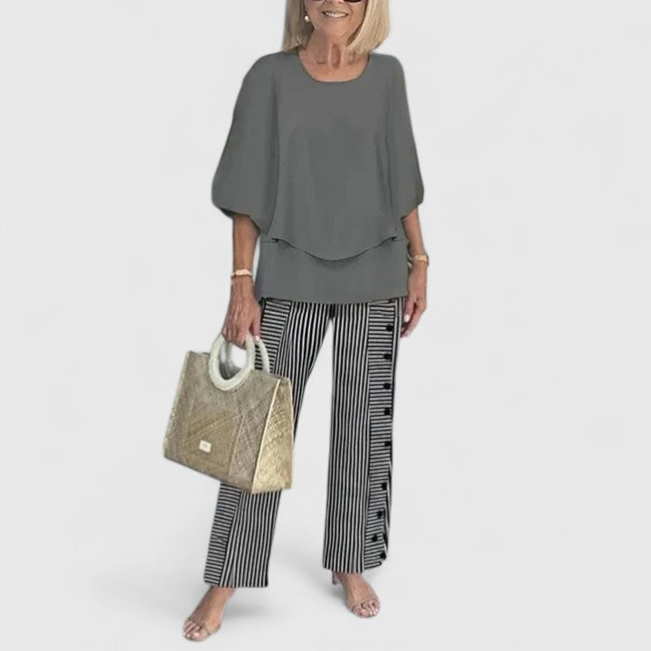 Women's Two-Piece Set with Relaxed Silhouette for Daywear