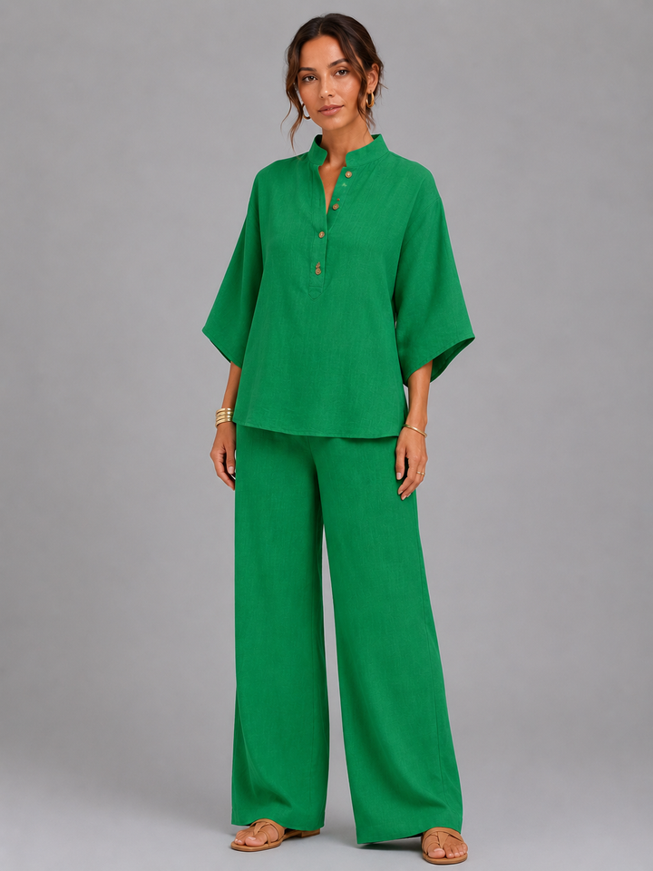 Women’s Two-Piece Set with Wide-Leg Fit
