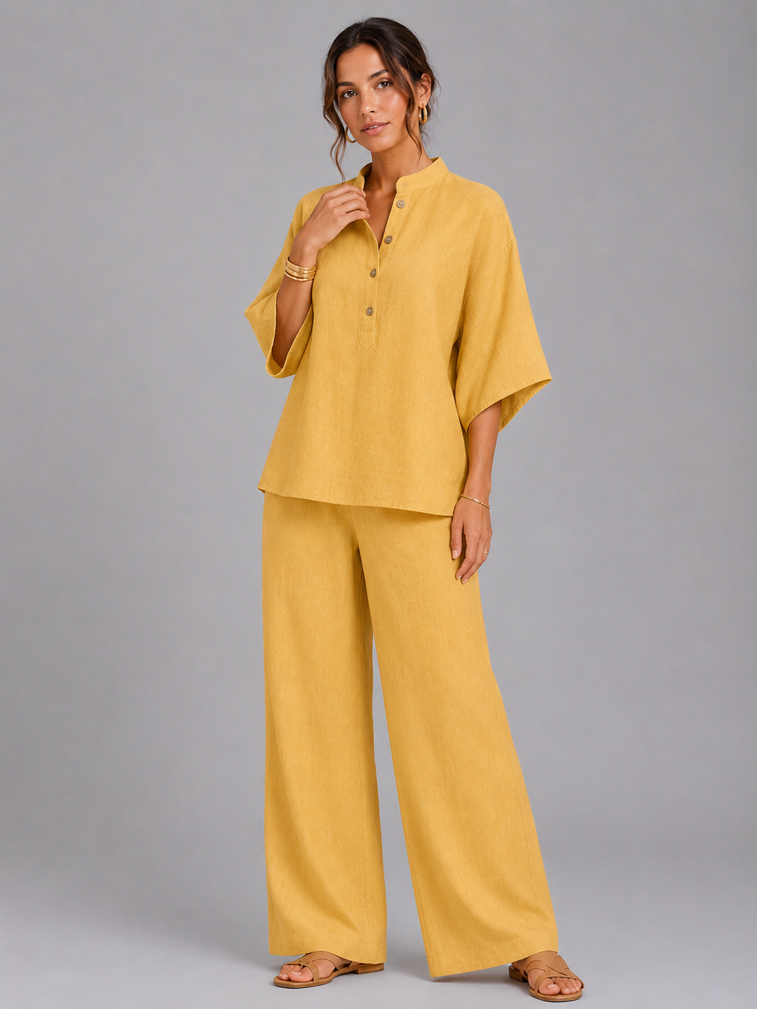 Women’s Two-Piece Set with Wide-Leg Fit