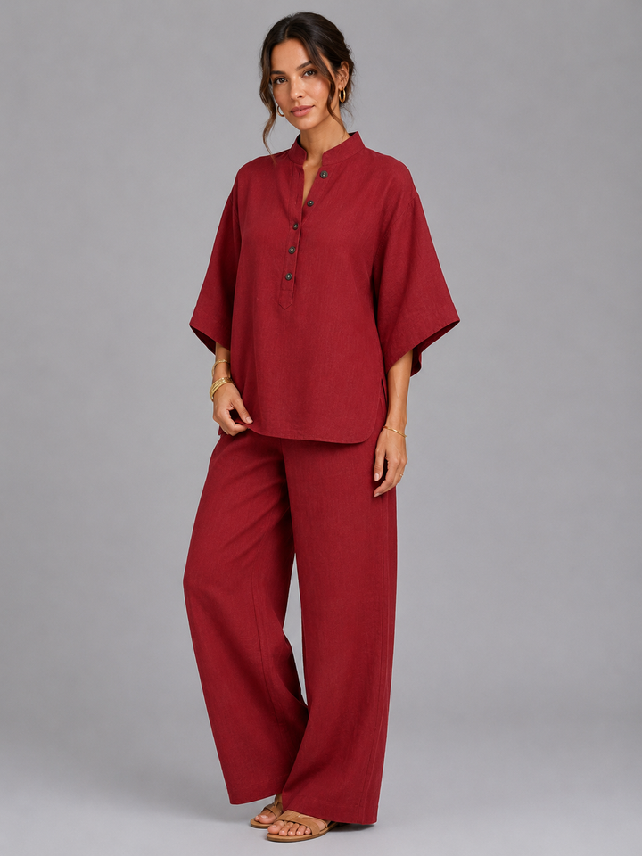 Women’s Two-Piece Set with Wide-Leg Fit