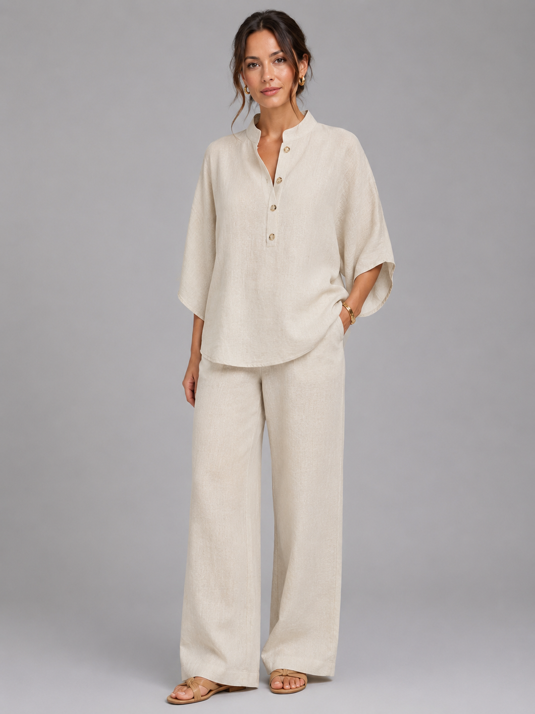 Women’s Two-Piece Set with Wide-Leg Fit