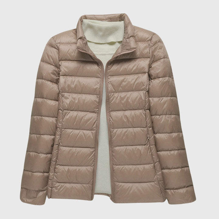Women's Ultra-Light Quilted Jacket with Hood for Cold Days