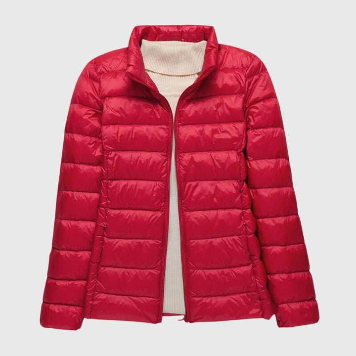 Women's Ultra-Light Quilted Jacket with Hood for Cold Days