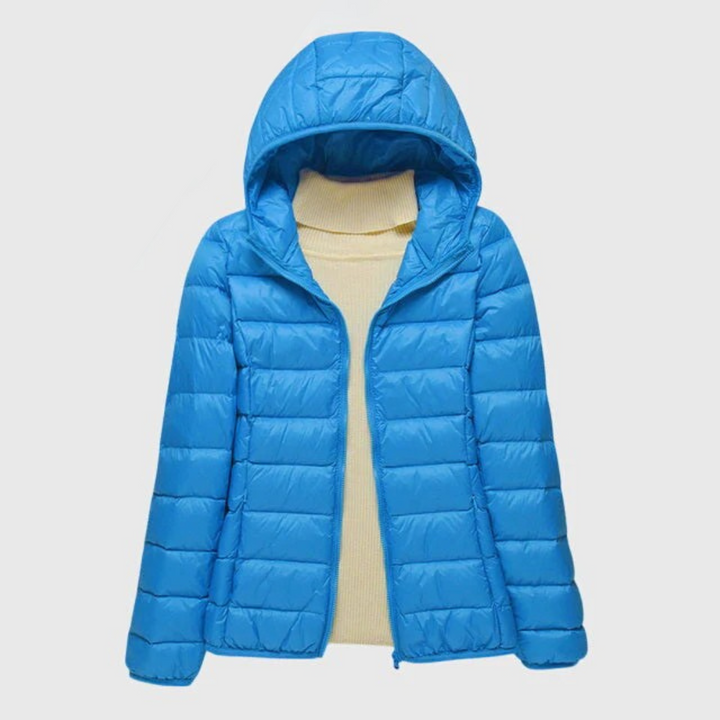 Women's Ultra-Light Quilted Jacket with Hood for Cold Days