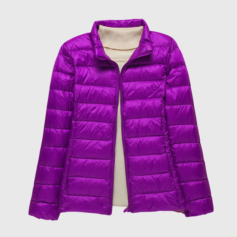 Women's Ultra-Light Quilted Jacket with Hood for Cold Days