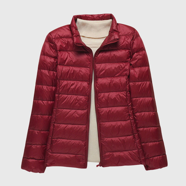 Women's Ultra-Light Quilted Jacket with Hood for Cold Days