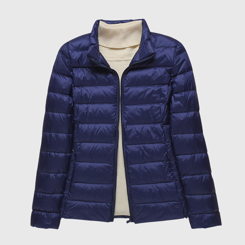 Women's Ultra-Light Quilted Jacket with Hood for Cold Days