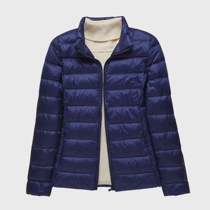 Women's Ultra-Light Quilted Jacket with Hood for Cold Days