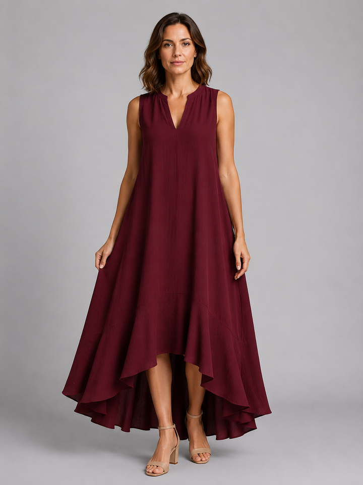 Women’s V-Neck Maxi Dress with Flattering Fit