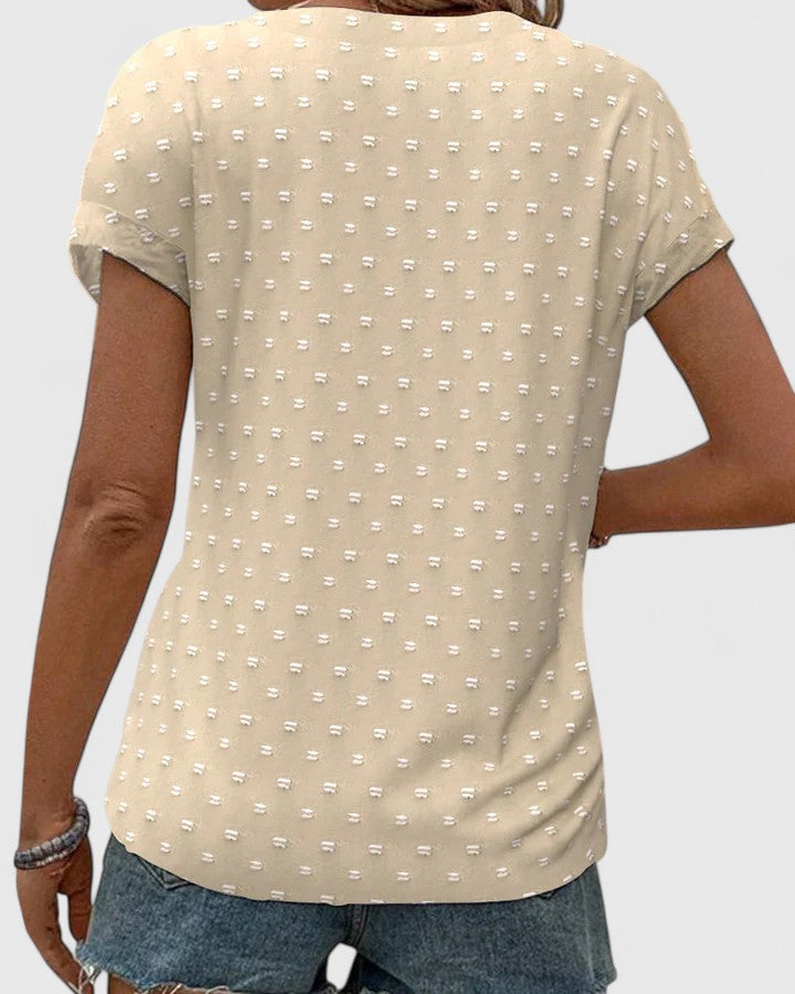 Women's V-Neck Shirt with Light Breathability for Casual