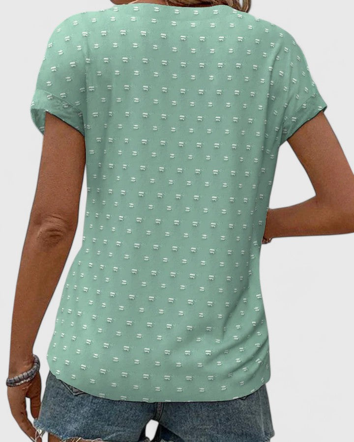 Women's V-Neck Shirt with Light Breathability for Casual