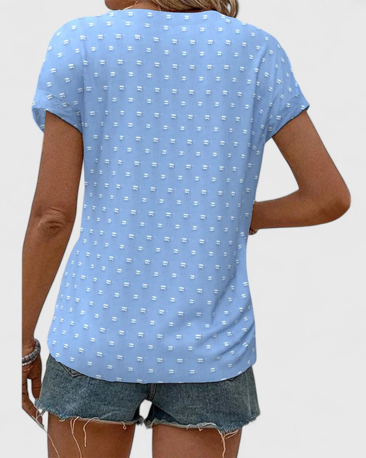 Women's V-Neck Shirt with Light Breathability for Casual