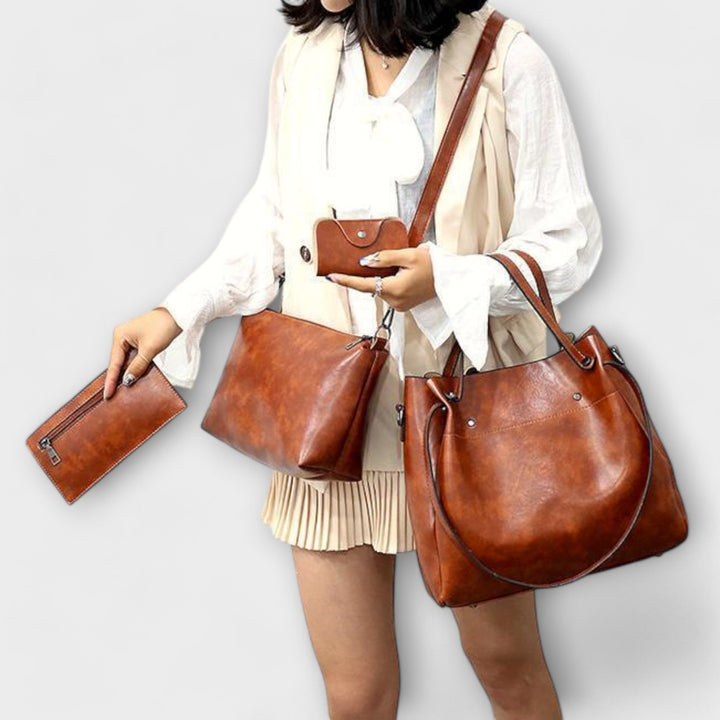 Women's Vintage Bag Set with Roomy Compartments for Work