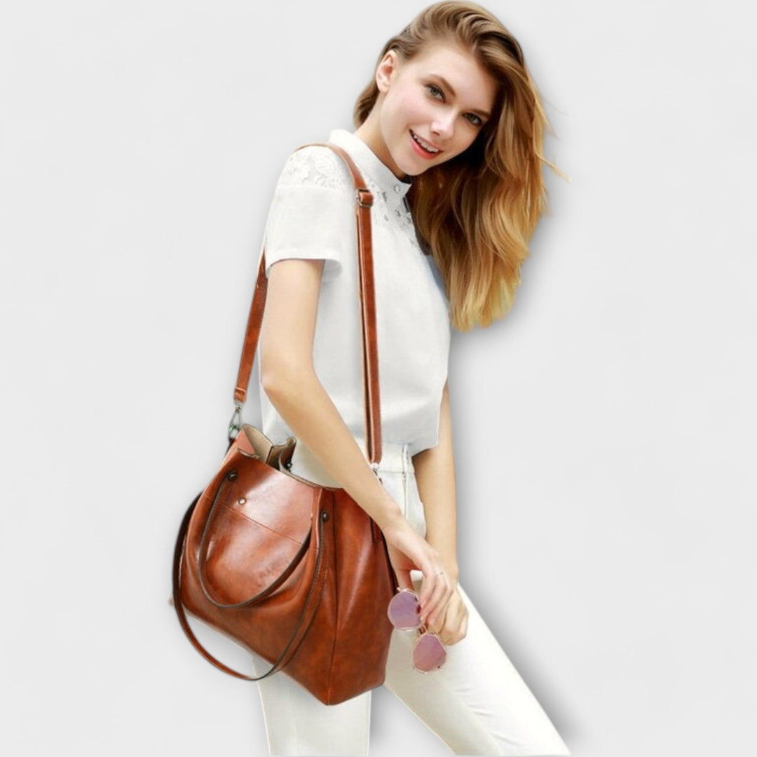 Women's Vintage Bag Set with Roomy Compartments for Work