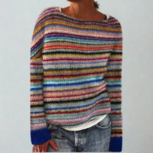 Women's Vintage Knit Jumper with warmth for Autumn Stroll