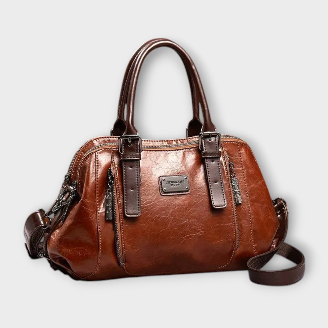Women's Vintage Shoulder Bag with Adjustable Strap for Work