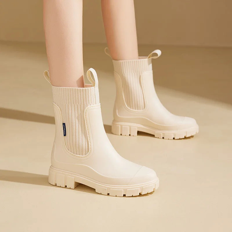 Women's Waterproof Boots with Non-slip Sole for Rainy Day