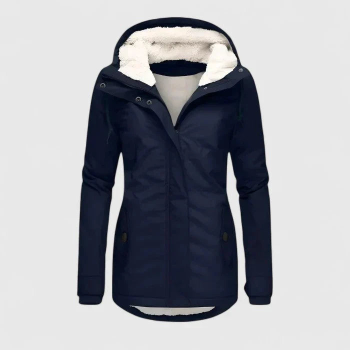 Women's Waterproof Jacket with Integrated Hood for Everyday Wear