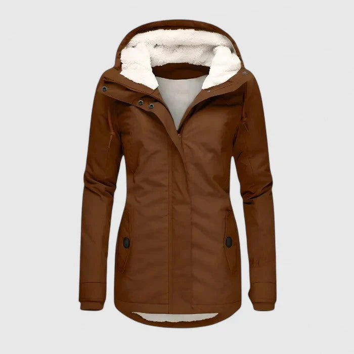 Women's Waterproof Jacket with Integrated Hood for Everyday Wear