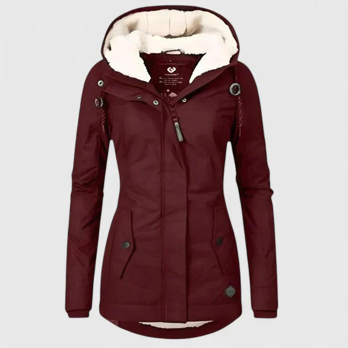 Women's Waterproof Jacket with Integrated Hood for Everyday Wear