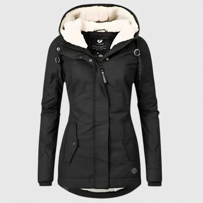 Women's Waterproof Jacket with Integrated Hood for Everyday Wear
