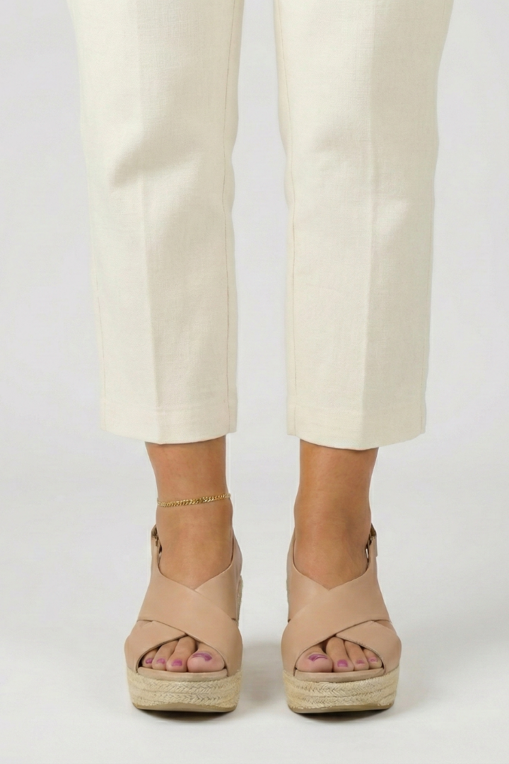 Women's Wedge Slingback Sandals with Crossover Straps