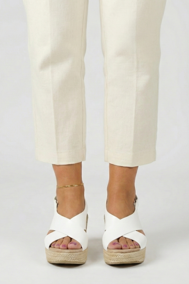Women's Wedge Slingback Sandals with Crossover Straps